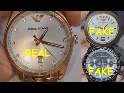 Armani watch real vs fake. How to tell original Emporio  